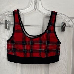 Auden Red and Black Checkered Bralette